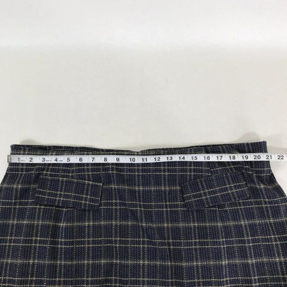 ModCloth Sweet Silver Linings Plaid Mini Skirt Women's Plus Size 2X Zip A-Line - Picture 4 of 8